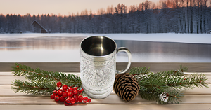 Classic 18 oz Moscow Mule Beer Glasses Pure Solid Brass No Lining Silver Stein Sublimation Feature for Water Wine and Gifts - Product Image 4