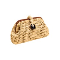 Adorable nouvelle tendance mode raphia papier paille sac Crochet femmes sac pleines couleurs acceptées personnaliser Logo/couleur/taille