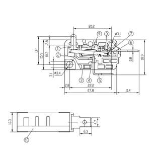 Lot de 6 micro-interrupteurs électriques (NO) - Plastique, normalement ouverts - Product Image 5