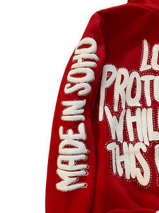 ผู้ผลิตเสื้อฮู้ดดี้ผ้าคอตตอนหนานุ่มทรงโอเวอร์ไซส์สำหรับผู้ชาย พิมพ์ลายนูน 3 มิติ แบบครอป ล้างสีแบบแอซิดวอช ซิปหน้า คุณภาพสูง - Product Image 2