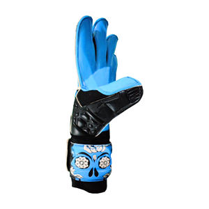 Vente en gros de gants de gardien de but professionnels de football ultra doux Design ultime en Latex combiné bleu - Product Image 4