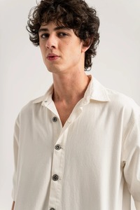 เสื้อเชิ้ตผ้าเดนิมระบายอากาศได้ดีสำหรับผู้ชายเสื้อเชิ้ตผ้าเดนิมแขนสั้นติดกระดุมขนาดใหญ่พิเศษสำหรับฤดูร้อน2025 - Product Image 6