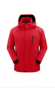 Veste trois-en-un avec logo brodé et imprimé OEM personnalisé pour femmes veste en duvet polaire imperméable et coupe-vent - Product Image 4
