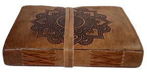 Knitted Stories Genuine Leather <b>Diary</b> Handmade Leather Journal Premium Antique Key Closure - Product Image 3