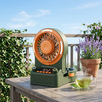 Ventilateur de bureau à manivelle, ventilateur de camping portable réglable à grande vitesse avec chargement USB, 10 000 mAh, adapté à la maison et à l'extérieur