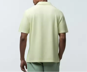 Camisa informal de vestir de algodón 100% para hombre, diseño personalizado de manga corta con botones y peso de tela liso de 180 gramos - Product Image 6