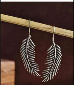 Pendientes de Moda Oxidados, Nuevo Modelo, Hermosos Pendientes de Aro con Forma de Hoja para Mujer, Joyería Étnica al por Mayor - Product Image 2