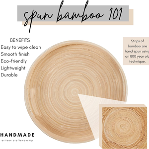 Bandeja de bambú hilado sostenible y ecológica/plato de bambú hilado con diseño personalizado para usar en casa, restaurante - Product Image 2