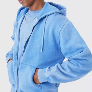 Top <b>Trendiness</b> Plus Size 500gsm Heavyweight Custom Oversized Men's Acid Wash Zipper up Hoodie Vintage Plain Zip up <b>Hoodies</b> Men - Product Image 1