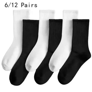 Chaussettes d'été pour hommes, couleur unie, blanches et noires, antibactériennes, respirantes, décontractées, invisibles, chaussettes de sport - Product Image 3
