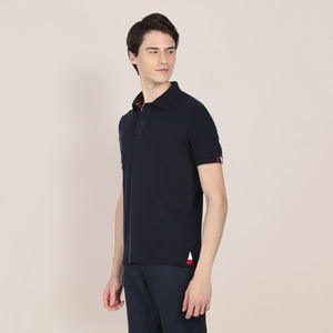 Ropa de calle informal 2023 Material de algodón de alta calidad OEM ODM Hombres Color sólido Polo Golf Camiseta - Product Image 4