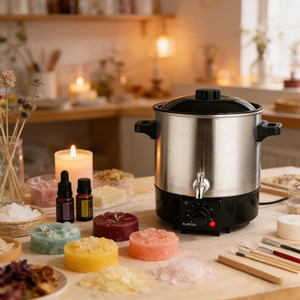 Olla Eléctrica Antiadherente para Derretir Cera de Soja para Fabricación de Velas, Uso Comercial, Capacidad de 9L - Product Image 4