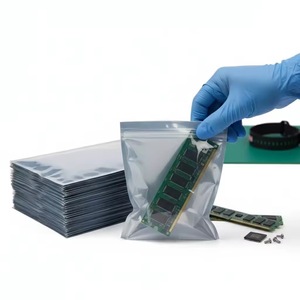 Bolsas de protección antiestática plateadas grises resellables con cierre zip ESD para electrónica, PCB, reacondicionamiento de portátiles y reciclaje. - Product Image 1