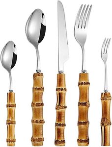 Juego de Cubiertos con Diseño de Bambú, Cubiertos Elegantes Perfectos para la Cena Diaria y Ocasiones Especiales, Hechos a Mano en India - Product Image 5