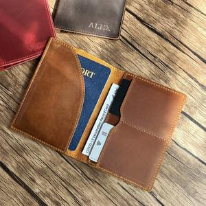 Leather <b>Passport</b> Holder Vaccination Card Holder Monogram Engraved <b>Travel</b> Gift <b>for</b> Him Her PTH-0024 - Product Image 6