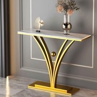 Meilleure Vente : Table Console Moderne en Métal avec Base Pliable, Rangement Multifonctionnel, Couleurs Élégantes