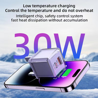 Nouveauté Chargeur Cube Mini Portable Universel QC3.0 12W 20W à Design Cristal, Charge Rapide Type-C pour iPhone Android