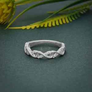 Nueva llegada IGI certificado VVS laboratorio cultivado diamante chapado en oro 925 Plata infinito anillo de bodas banda para mujer joyería mayorista - Product Image 3