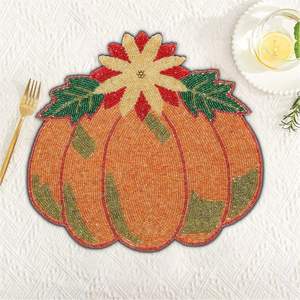 Vente chaude À La Main Brodé Perlé Chemin De Table Table À Manger Décoration Protéger La Chaleur Dommages Mariages Vacances De Noël - Product Image 4