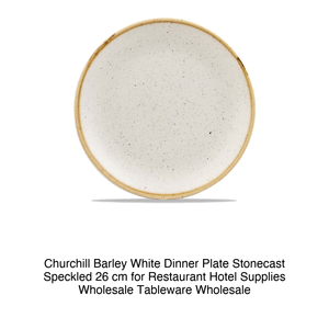 Plato de Cena Churchill Barley White Stonecast con Diseño Moteado de 26 cm para Restaurantes, Hoteles y Suministros al por Mayor de Vajilla - Product Image 2