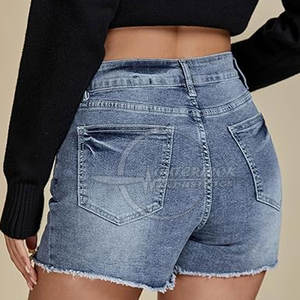 Plus Size <b>High</b> <b>Waist</b> Women's <b>Jeans</b> <b>Shorts</b> Comfortable and Breathable Sustainable Fashion Hot Sale - Product Image 4