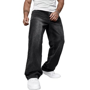 กางเกงยีนส์ขายาวสำหรับผู้ชายกางเกงยีนส์ซักได้สำหรับผู้ชายกางเกงยีนส์ทรงหลวมแบบสั่งทำ - Product Image 1