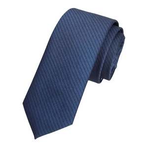 Exve-Cravate de mode tissée en jacquard à rayures indigo et bleues de Turquie - Product Image 2
