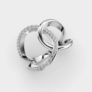 Anillo de Compromiso con Diamante Cultivado en Laboratorio de 1.50 Quilates, Diseño Único y Elegante con Patrón Cruzado, Anillo con Engaste de Oro Sólido de 18K - Product Image 4