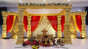 Décoration de Mandap pour mariage indien Radha Krishna, élégante en fibre de verre, taille et couleur personnalisables pour mariage tamil, grand événement AUSTRALIE - Product Image 2