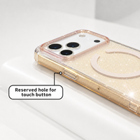 Étui de téléphone magnétique en TPU+PC pour 17 Pro Max, antichoc, toucher doux, coussin d'air, anti-traces de doigts, design couleur unie, personnalisable
