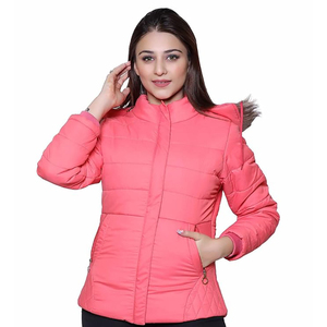 Chaquetas acolchadas de corte Regular para damas jóvenes, chaqueta acolchada con calefacción para mujer, capucha, tela estampada informal larga, relleno de algodón Reversible - Product Image 1