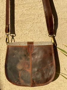 Mini sac à bandoulière en cuir de vachette véritable à la mode de haute qualité pour les cheveux de Style occidental des femmes sur les sacs à main latéraux de la fronde - Product Image 5