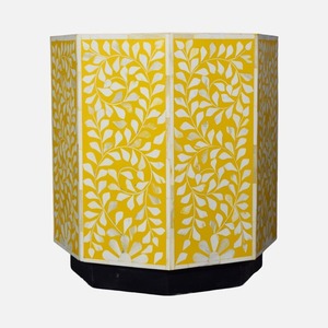 Taburete lateral de mesa de hueso para consola con incrustaciones de hueso de tamaño personalizado - Product Image 1