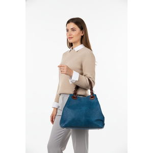 <b>Soft</b> <b>handbag</b> in Genuine Croco Leather - Made in Italy - Art. 25374 - Product Image 2