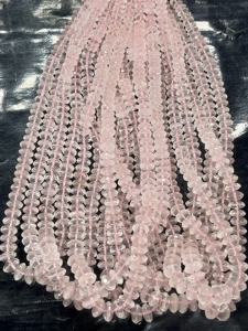 Rose Quartz AAA Grade Luxury Faceted German <b>Cut</b> <b>Disc</b> Rondelle Beads 7-8mm 14 Inch Strand for Jewelry DIY Craft Supplies - Product Image 4