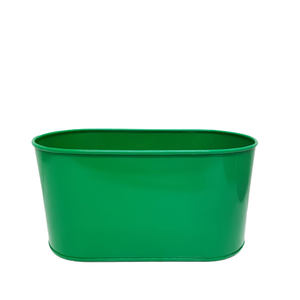 Macetero de hierro ovalado, color rosa, tamaño pequeño, diseño clásico, para decoración de jardín y mesa, personalizado a granel - Product Image 2