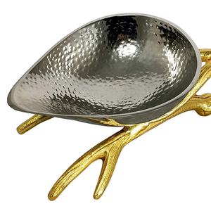 Cuenco decorativo de aluminio martillado en forma de gota, Decoración de mesa, calidad fiable, utensilios de cocina prácticos y esenciales - Product Image 1