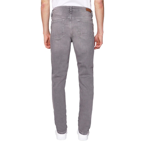 Stock ODM OEM de jeans en denim à la mode pour hommes, coupe ajustée, vente en gros de jeans empilés personnalisés, échantillon de jeans avec motif personnalisé pour hommes, pantalons - Product Image 2
