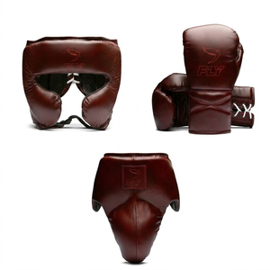 Set de Boxeo de Alta Calidad para Sparring, Protector de Cabeza y Cadera, Color Verde Personalizado, Cuero Genuino, Correa de Muñeca Ajustable, Impermeable - Product Image 5