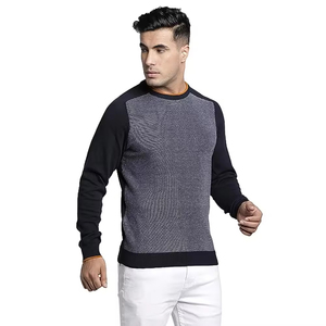 <b>Men's</b> High Quality Gym Fitness Wear Long Sleeve Knitwear Crew Neck Sweatshirt Casual Pullover Hoodies with Embroidered Technics - Product Image 3