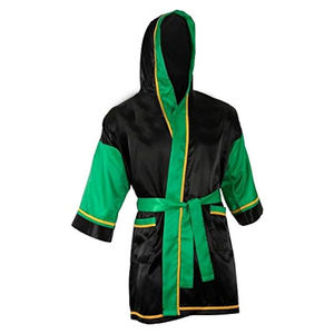 Batas de poliéster personalizadas para luchador de kickboxing de artes marciales de satén de boxeo de diseño personalizado, servicio OEM - Product Image 1