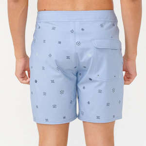 Shorts de bain décontractés pour hommes, personnalisables, en tissu non tissé, à motif uni, séchage rapide, imperméables, pour le surf et les sports nautiques, vente en gros - Product Image 5