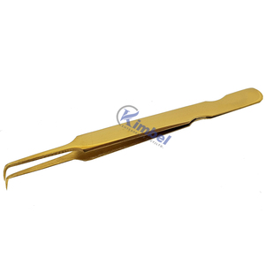 Vente en gros KIMBEL Pince à épiler à pointe en fibre d'acier inoxydable Extension de cils droite de marque privée 12cm de longueur Pointe lisse Durable - Product Image 5