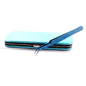 Pinzas de extensión de pestañas OEM personalizadas con puntas curvas combinadas con kit de pestañas magnéticas impermeables completo con herramienta aplicadora - Product Image 1