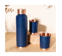 Botella de Agua de Cobre Hecha a Mano, Elegante y Lujosa, con Tapa de Paja, Multiusos, para Viajes, Salud y Bienestar Diario, Personalizable