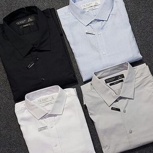 เสื้อเชิ้ตทางการแขนยาวสำหรับผู้ชายผ้าฝ้ายผสมสีดีไซน์เฉพาะ100% พอดีตัวในราคาสมเหตุสมผลตรงจากบังคลาเทศ - Product Image 5