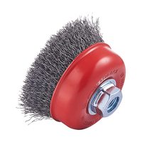 Brosse à fil cranté DELUN pour meuleuse d'angle avec filetage M10 M14 5/8-11, fil en acier au carbone et en acier inoxydable