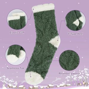 7 Pairs Womens Winter Fuzzy <b>Socks</b> Cozy <b>Fluffy</b> <b>Socks</b> Warm Fuzzy Christmas <b>Socks</b> for Women Gifts - Product Image 5