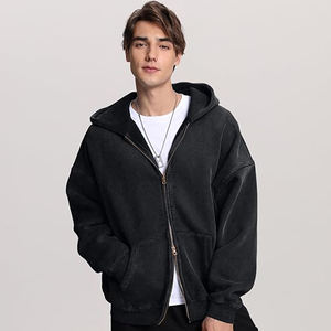 Wholesale High Quality 350 GSM <b>Men</b> Pullover Custom Printing Embroidery Zipper <b>Hoodies</b> Full <b>Zip</b> - Product Image 5