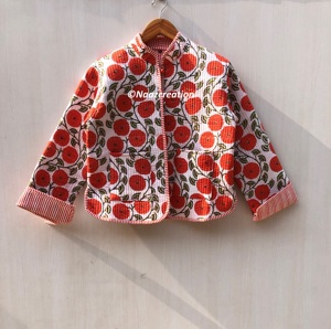 Vestes bohèmes matelassées à fleurs, style floral en coton, veste d'automne-hiver, manteau streetwear réversible, cadeau pour elle - Product Image 1